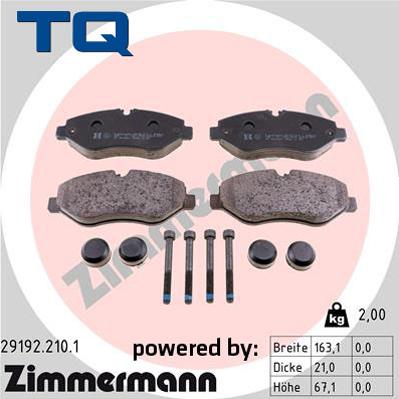 TQ TQ-BP0099 - Kit de plaquettes de frein, frein à disque cwaw.fr