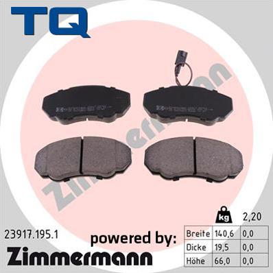 TQ 222707 - Kit de plaquettes de frein, frein à disque cwaw.fr