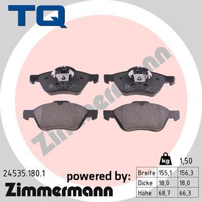 TQ TQ-BP0088 - Kit de plaquettes de frein, frein à disque cwaw.fr