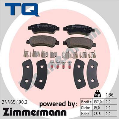 TQ 222717 - Kit de plaquettes de frein, frein à disque cwaw.fr