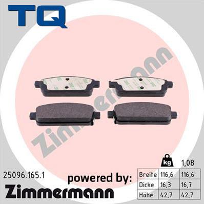 TQ 222738 - Kit de plaquettes de frein, frein à disque cwaw.fr