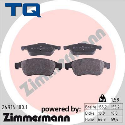 TQ TQ-BP0093 - Kit de plaquettes de frein, frein à disque cwaw.fr