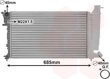 TQ TQ-40002137 - Radiateur, refroidissement du moteur cwaw.fr