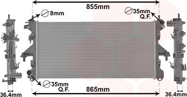 TQ TQ-40002304 - Radiateur, refroidissement du moteur cwaw.fr