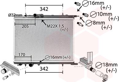 TQ TQ-40002300 - Radiateur, refroidissement du moteur cwaw.fr