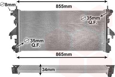 TQ TQ-40002308 - Radiateur, refroidissement du moteur cwaw.fr