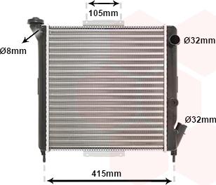 TQ TQ-43002063 - Radiateur, refroidissement du moteur cwaw.fr