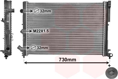 TQ TQ-43002165 - Radiateur, refroidissement du moteur cwaw.fr