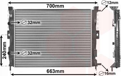 TQ TQ-43002306 - Radiateur, refroidissement du moteur cwaw.fr