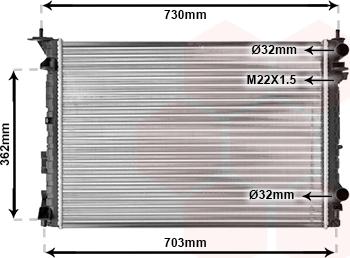 TQ TQ-43002259 - Radiateur, refroidissement du moteur cwaw.fr