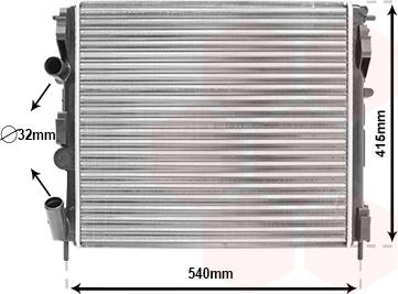 TQ TQ-43002270 - Radiateur, refroidissement du moteur cwaw.fr