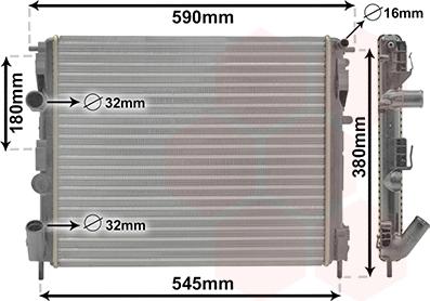 TQ TQ-43002272 - Radiateur, refroidissement du moteur cwaw.fr