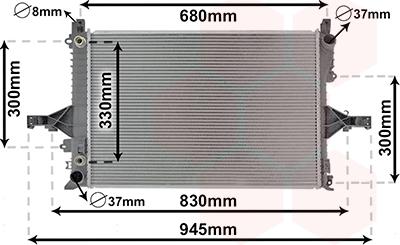 TQ TQ-59002115 - Radiateur, refroidissement du moteur cwaw.fr