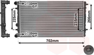 TQ TQ-58002174 - Radiateur, refroidissement du moteur cwaw.fr