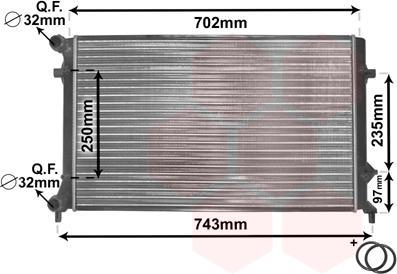 TQ TQ-58002204 - Radiateur, refroidissement du moteur cwaw.fr