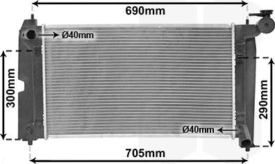 TQ TQ-53002302 - Radiateur, refroidissement du moteur cwaw.fr