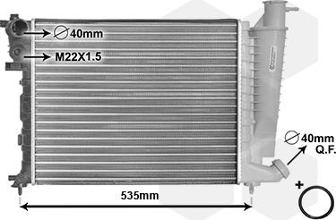 TQ TQ-09002154 - Radiateur, refroidissement du moteur cwaw.fr