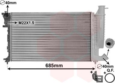 TQ TQ-09002155 - Radiateur, refroidissement du moteur cwaw.fr