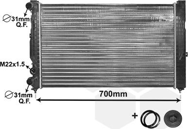 TQ TQ-03002123 - Radiateur, refroidissement du moteur cwaw.fr