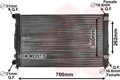 TQ TQ-03002122 - Radiateur, refroidissement du moteur cwaw.fr