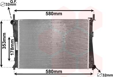 TQ TQ-18002325 - Radiateur, refroidissement du moteur cwaw.fr