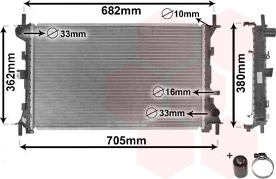 TQ TQ-18002264 - Radiateur, refroidissement du moteur cwaw.fr