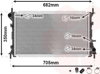 TQ TQ-18002265 - Radiateur, refroidissement du moteur cwaw.fr