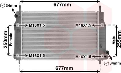 TQ TQ-18002223 - Radiateur, refroidissement du moteur cwaw.fr