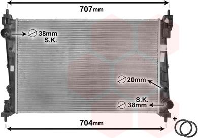 TQ TQ-17002312 - Radiateur, refroidissement du moteur cwaw.fr