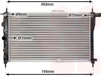 TQ TQ-81002001 - Radiateur, refroidissement du moteur cwaw.fr