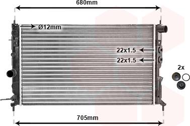 TQ TQ-37002244 - Radiateur, refroidissement du moteur cwaw.fr