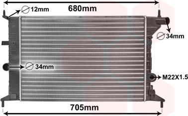 TQ TQ-37002242 - Radiateur, refroidissement du moteur cwaw.fr