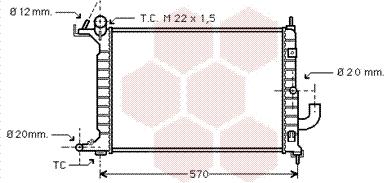 TQ TQ-37002221 - Radiateur, refroidissement du moteur cwaw.fr