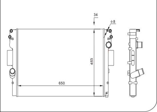 TQ TQ-28002057 - Radiateur, refroidissement du moteur cwaw.fr