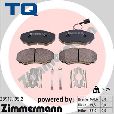 TQ TQ-BP0621 - Kit de plaquettes de frein, frein à disque cwaw.fr