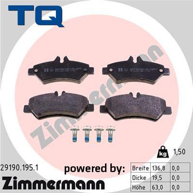 TQ TQ-BP0098 - Kit de plaquettes de frein, frein à disque cwaw.fr