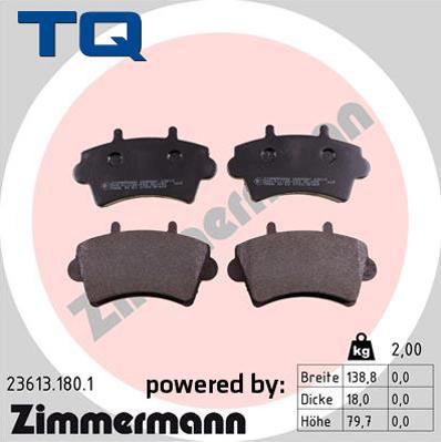 TQ TQ-BP0063 - Kit de plaquettes de frein, frein à disque cwaw.fr