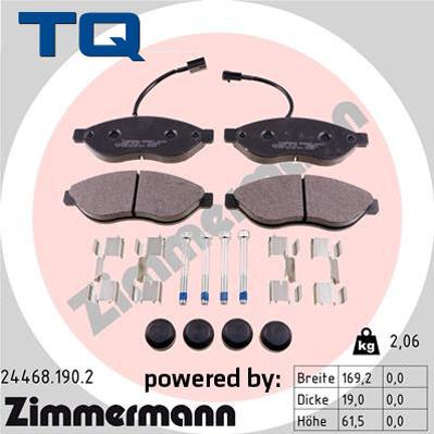 TQ TQ-BP0087 - Kit de plaquettes de frein, frein à disque cwaw.fr