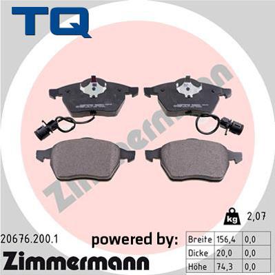 TQ TQ-BP0125 - Kit de plaquettes de frein, frein à disque cwaw.fr