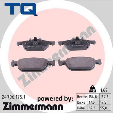 TQ TQ-BP0882 - Kit de plaquettes de frein, frein à disque cwaw.fr