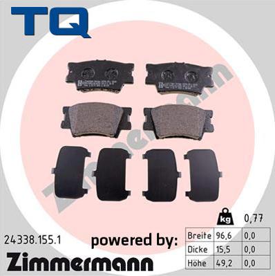 TQ TQ-BP0756 - Kit de plaquettes de frein, frein à disque cwaw.fr