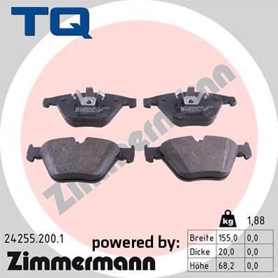 TQ TQ-BP0726 - Kit de plaquettes de frein, frein à disque cwaw.fr