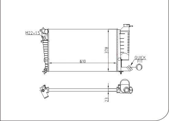 TQ TQ-YMLR436 - Radiateur, refroidissement du moteur cwaw.fr