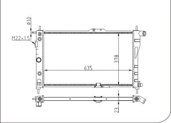 TQ TQ-YMLR096 - Radiateur, refroidissement du moteur cwaw.fr