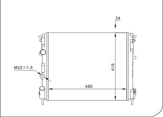 TQ TQ-YMLR185 - Radiateur, refroidissement du moteur cwaw.fr