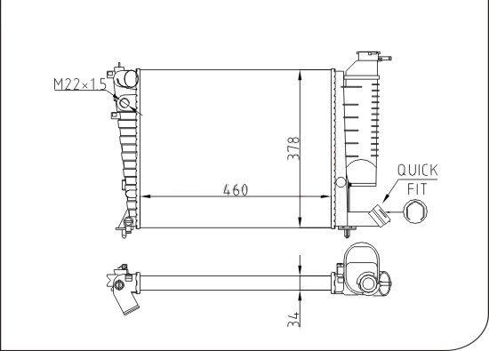 TQ TQ-YMLR342 - Radiateur, refroidissement du moteur cwaw.fr