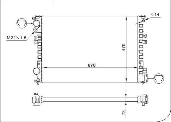 TQ TQ-YMLR338 - Radiateur, refroidissement du moteur cwaw.fr