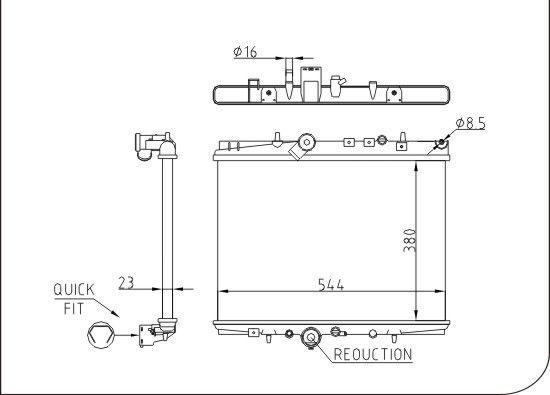 TQ TQ-YMLR329 - Radiateur, refroidissement du moteur cwaw.fr