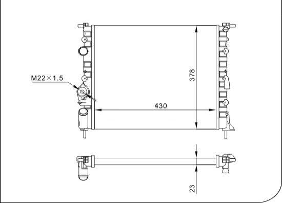 TQ TQ-YMLR290 - Radiateur, refroidissement du moteur cwaw.fr