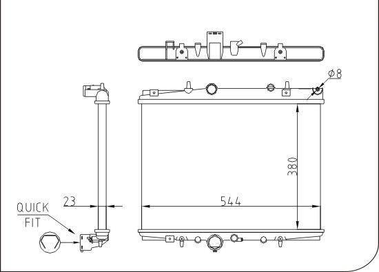 TQ TQ-YMLR243 - Radiateur, refroidissement du moteur cwaw.fr